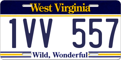 WV license plate 1VV557