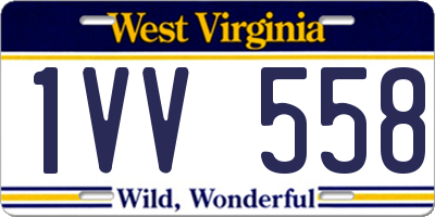 WV license plate 1VV558