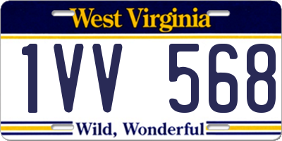 WV license plate 1VV568