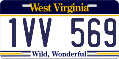 WV license plate 1VV569