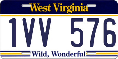 WV license plate 1VV576