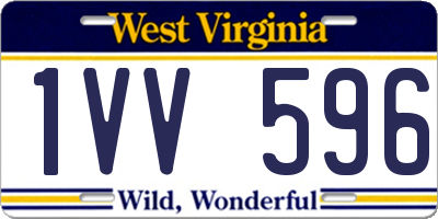 WV license plate 1VV596