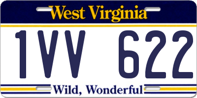 WV license plate 1VV622
