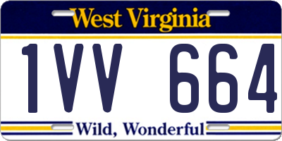 WV license plate 1VV664
