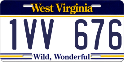 WV license plate 1VV676