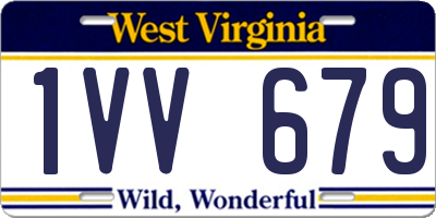 WV license plate 1VV679