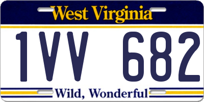 WV license plate 1VV682