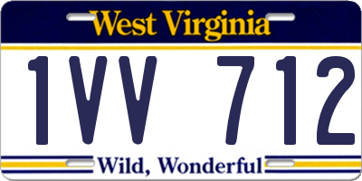 WV license plate 1VV712