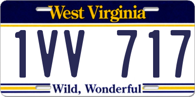 WV license plate 1VV717