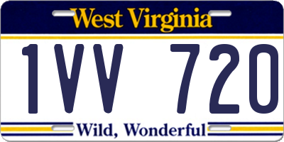WV license plate 1VV720
