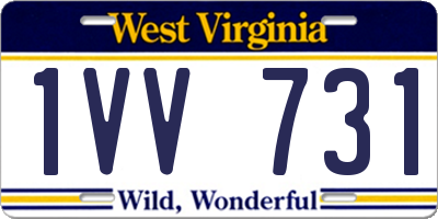 WV license plate 1VV731