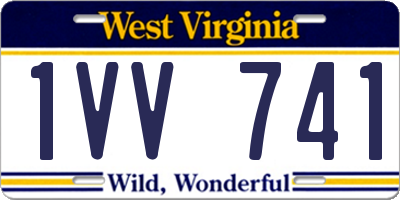 WV license plate 1VV741