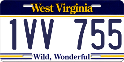 WV license plate 1VV755