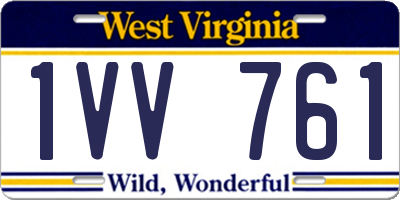 WV license plate 1VV761