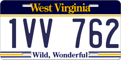 WV license plate 1VV762