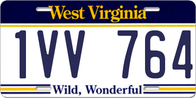 WV license plate 1VV764