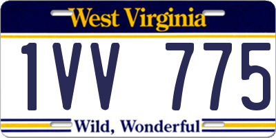 WV license plate 1VV775