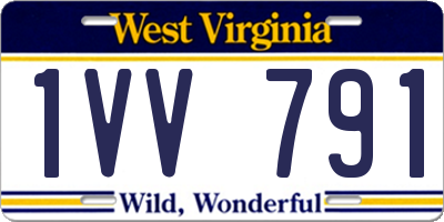 WV license plate 1VV791