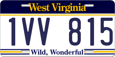 WV license plate 1VV815