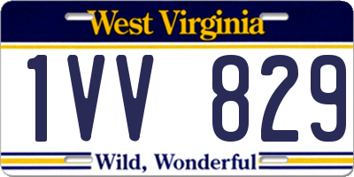WV license plate 1VV829