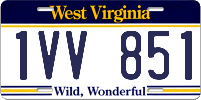 WV license plate 1VV851