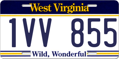 WV license plate 1VV855