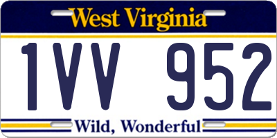 WV license plate 1VV952