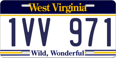 WV license plate 1VV971