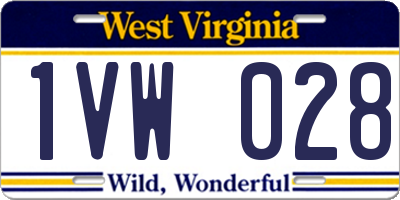 WV license plate 1VW028