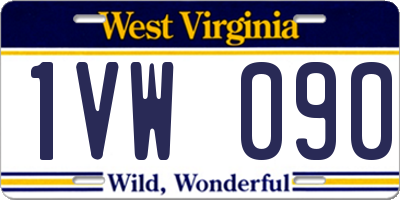WV license plate 1VW090