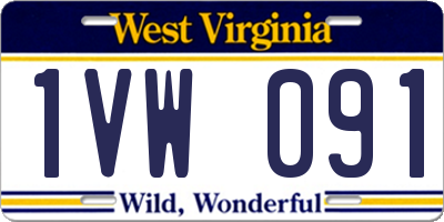 WV license plate 1VW091