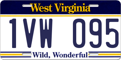 WV license plate 1VW095