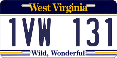 WV license plate 1VW131