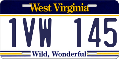WV license plate 1VW145