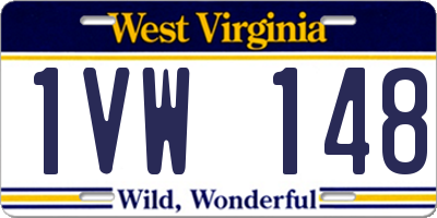 WV license plate 1VW148