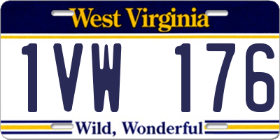 WV license plate 1VW176