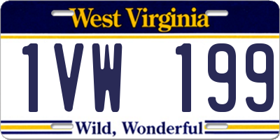 WV license plate 1VW199