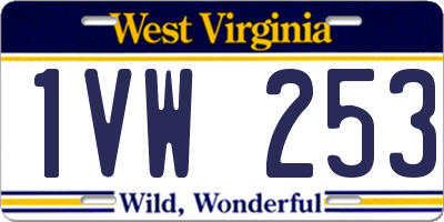 WV license plate 1VW253