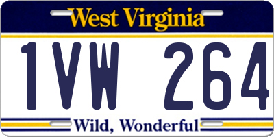 WV license plate 1VW264