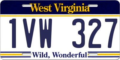 WV license plate 1VW327