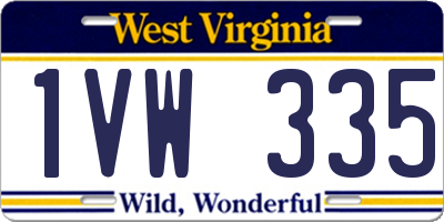 WV license plate 1VW335