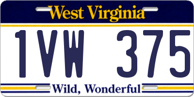 WV license plate 1VW375
