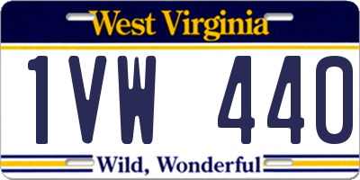 WV license plate 1VW440