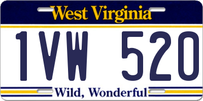 WV license plate 1VW520