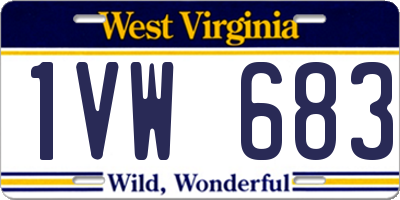 WV license plate 1VW683