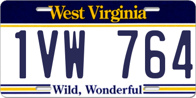 WV license plate 1VW764