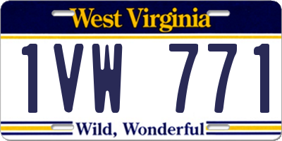 WV license plate 1VW771