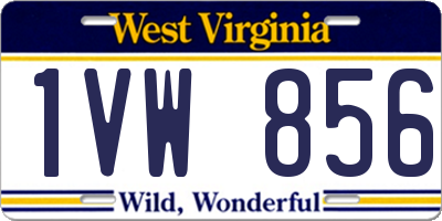 WV license plate 1VW856