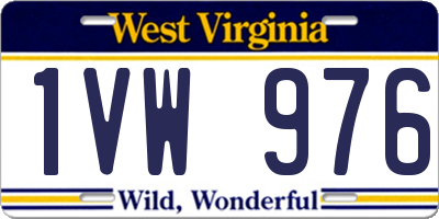 WV license plate 1VW976