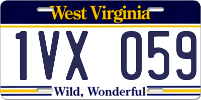 WV license plate 1VX059